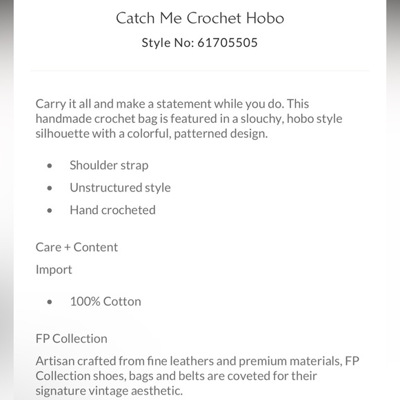 Free People Granny Squares Catch Me Crochet Tote Bag NEW - Picture 11 of 11